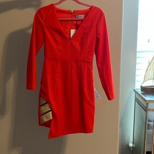 Red cocktail dress
